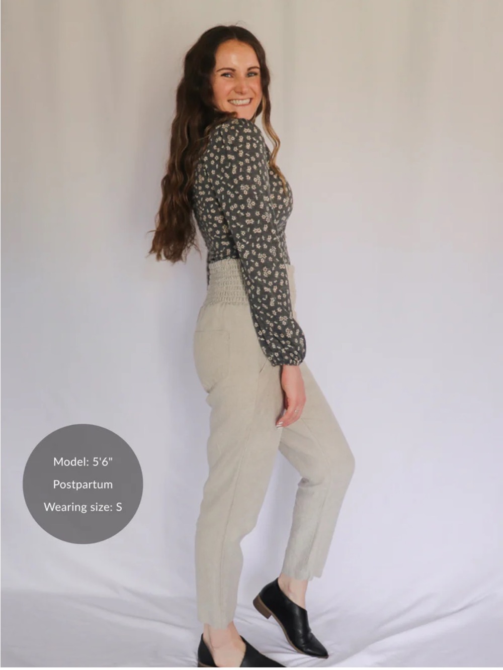 Emme Everyday Transitional Smocked Linen Pant - Picture 8 of 13